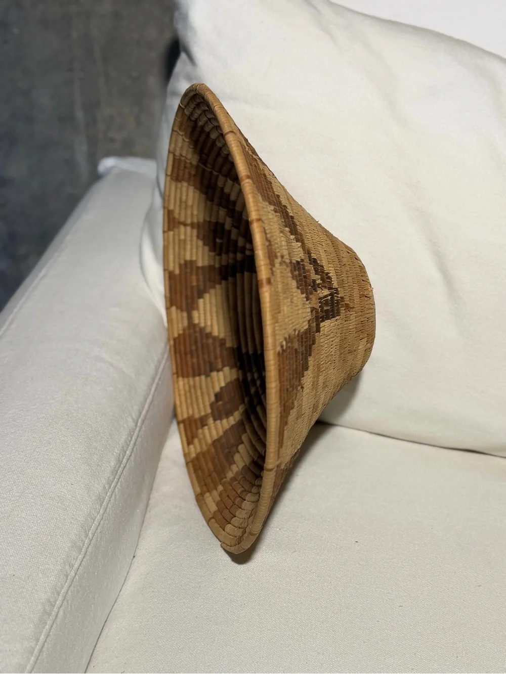 Vintage African Coiled Basket | Botswana Handwoven Bowl 1970’s